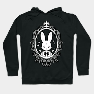 Bunny Victorian mirror art Hoodie